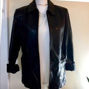 Petite Sophisticate Genuine Leather jacket